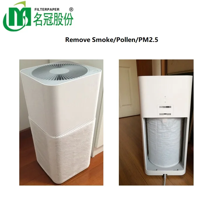 Smoke pollen PM2.5 removal needle punched electrostatic filter cotton for AC filters