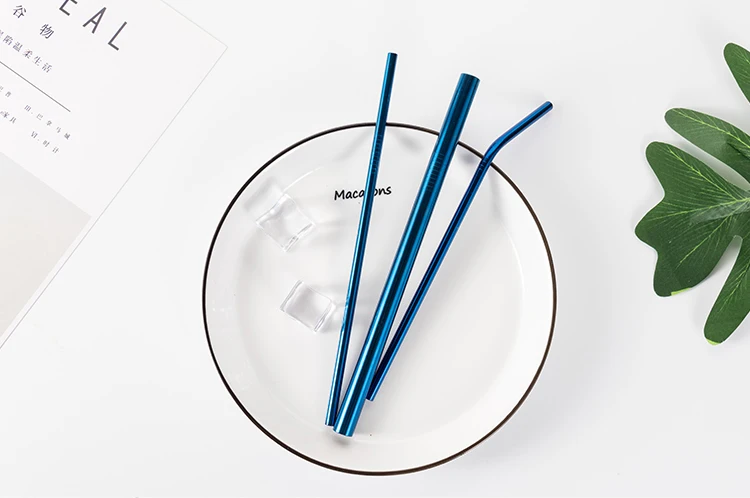 Wholesale non plastic stainless steel metal straws set in bulk hot sale eco drinking straws