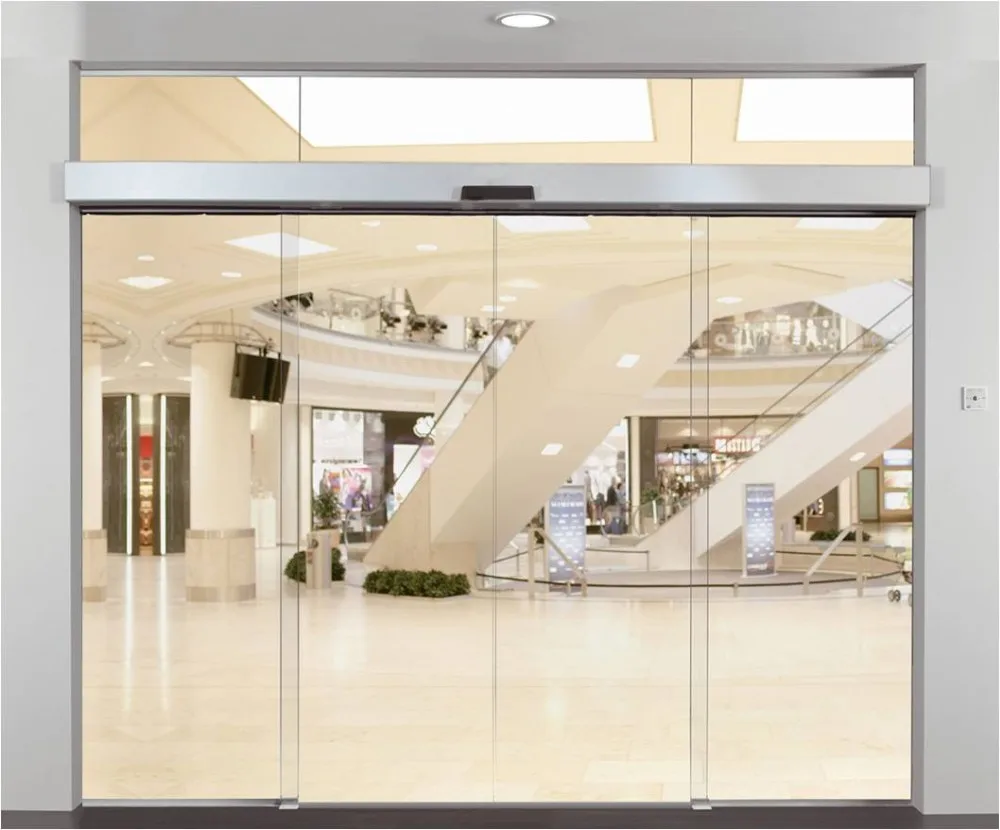 High quality 4 panel glass entry H3 automatic sliding door
