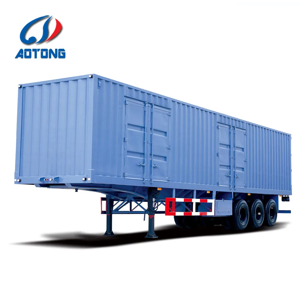 side wall house van type cargo transport box semi truck trailer van cargo truck