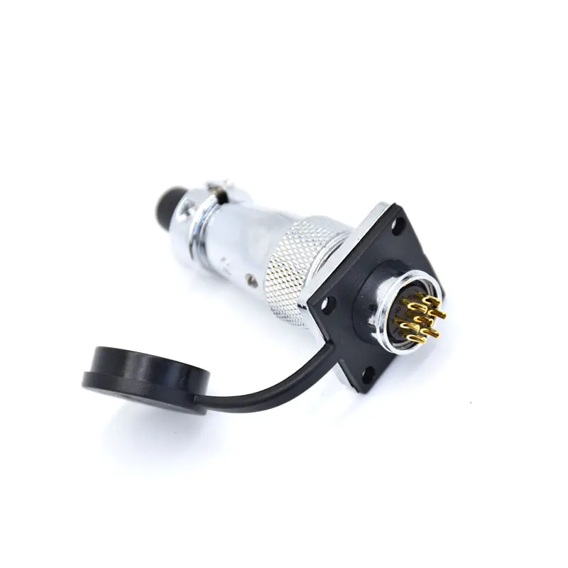 Square Flange Male Female Plugs and Connector Waterproof Connector for Communication Equipment