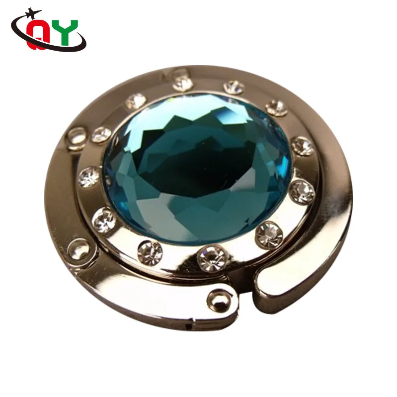 2023 hot sale customize brass metal folding purse bag hanger for ladies