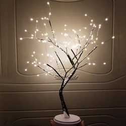 USB Touch switch control Bright LED Lamp 108 LEDS Greeting Tree Lights  LED Fire Tree Lamp For Home Holiday Lighting Christmas