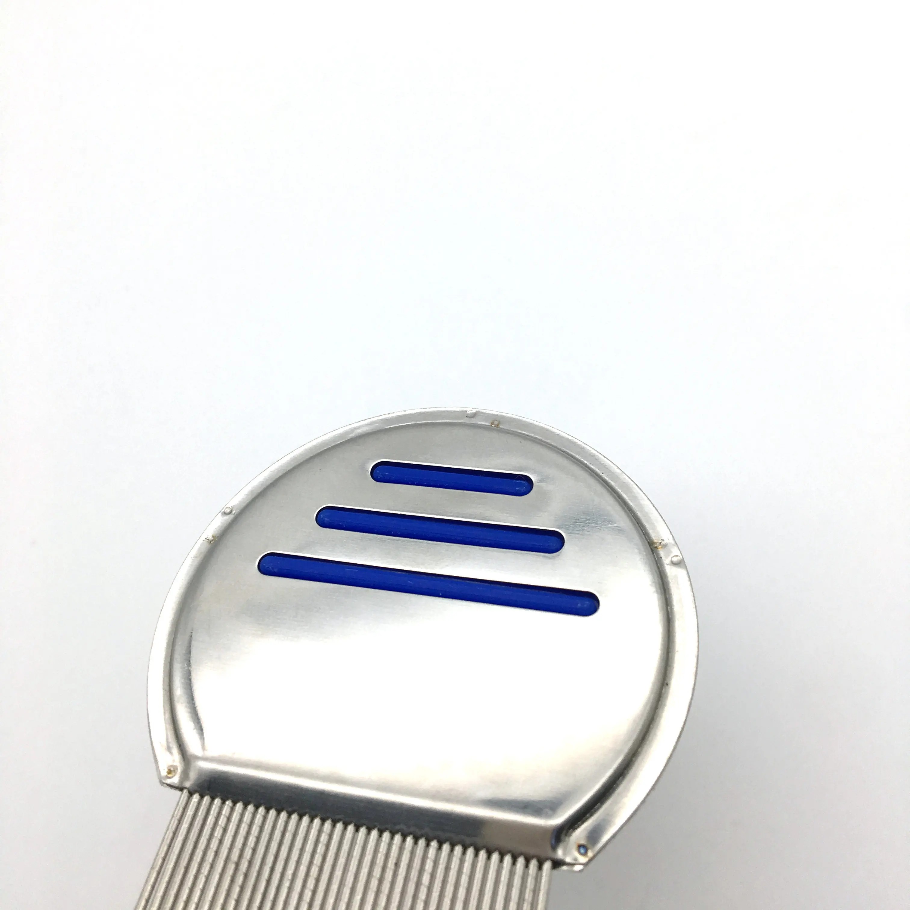 Blister Card Packed Stainless steel Lice Louse Nit Flea Tick Spiral Grooved Comb With End-rounded Teeth For Human Hair Cleaning