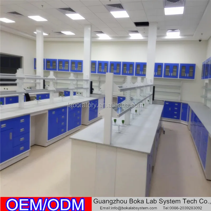 Commercial Furniture Floor-Mounted Metal Workbench With Shelf For Microbiology Laboratory