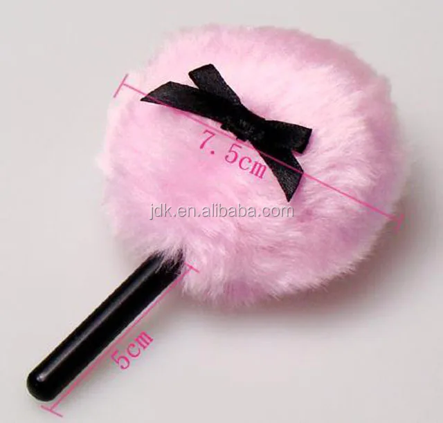 Plastic Handle Cute Bowknot Popular Plush Powder Puff