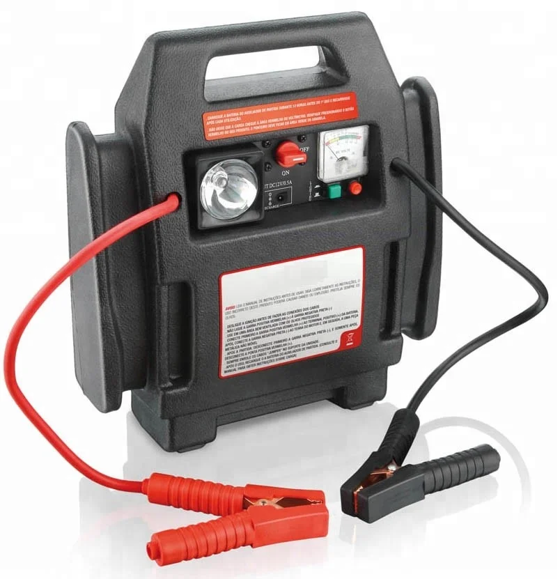 12V jump start with air compressor portable power station emergency tool car jump starter