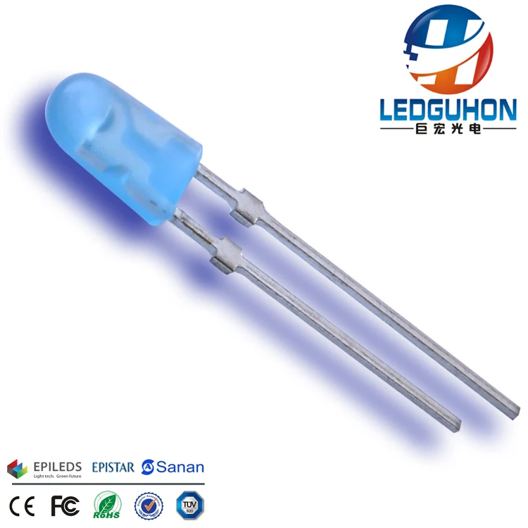 wholesale 3mm oval led didoe/led factory make 3mm blue color oval led chip