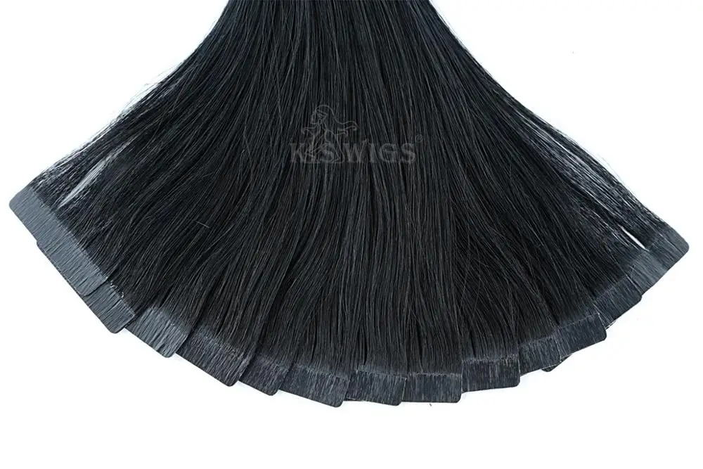 
K.S WIGS Doubl Side Tape Hair Extens 24 Inch Russian Hair Tape On Double Drawn Adhesive Tape For Hair Extensions 