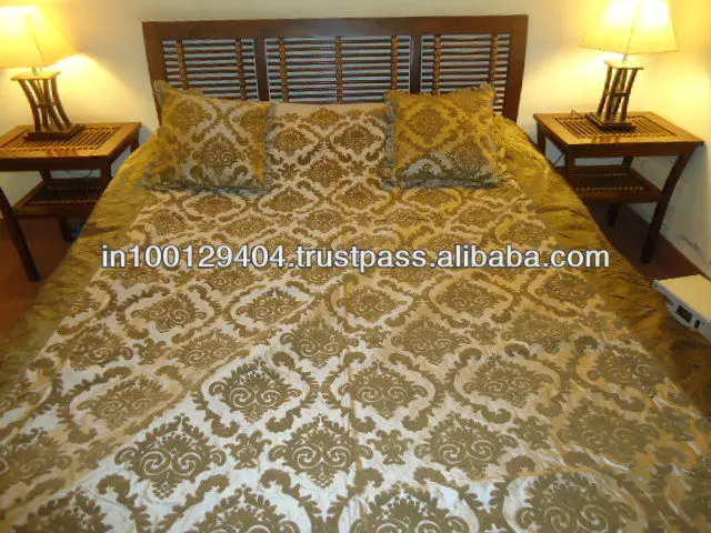 designer silk bedspread