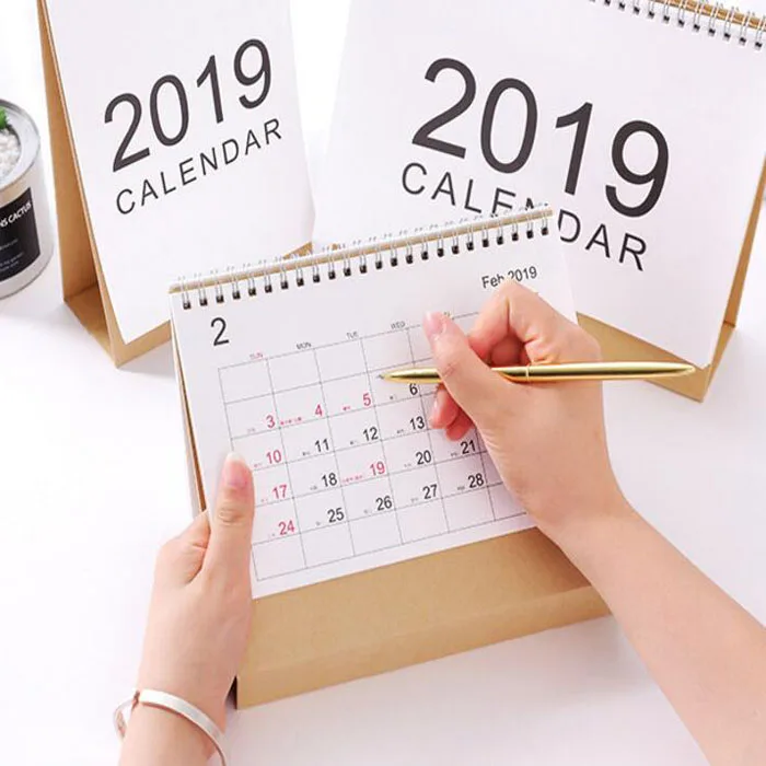 Custom luxury 2019 desk calender printing