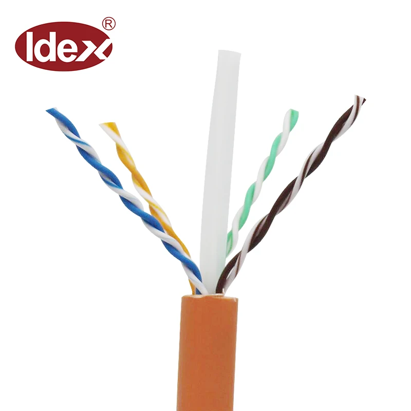 China Wires and Cables HDPE Insulated 1000ft/Box Structured Cabling CMR rated UTP Cat6 bulk Lan cable