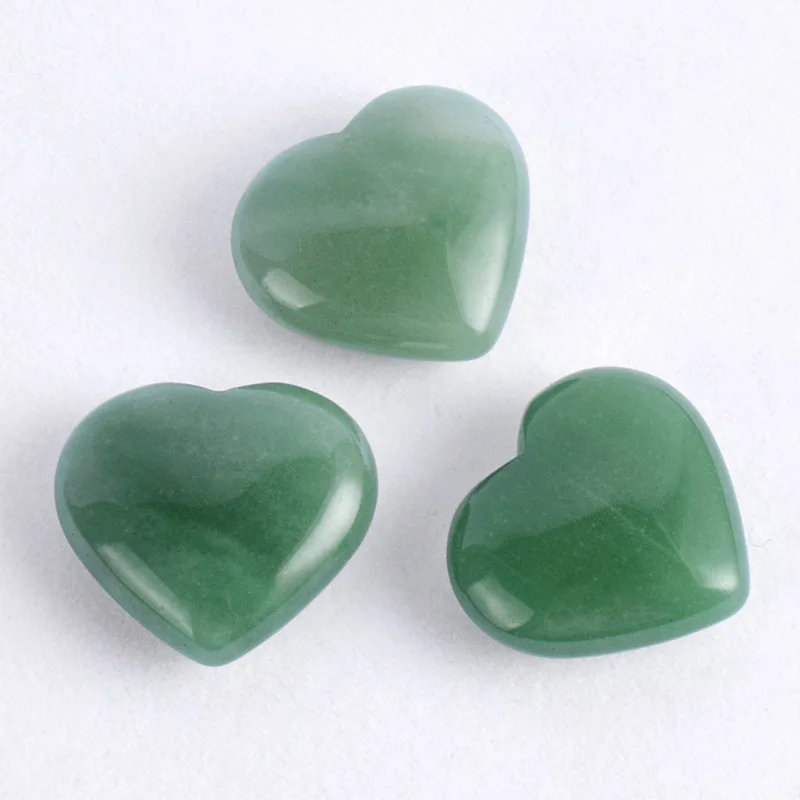 gemstone natural stone carved heart green aventurine heart