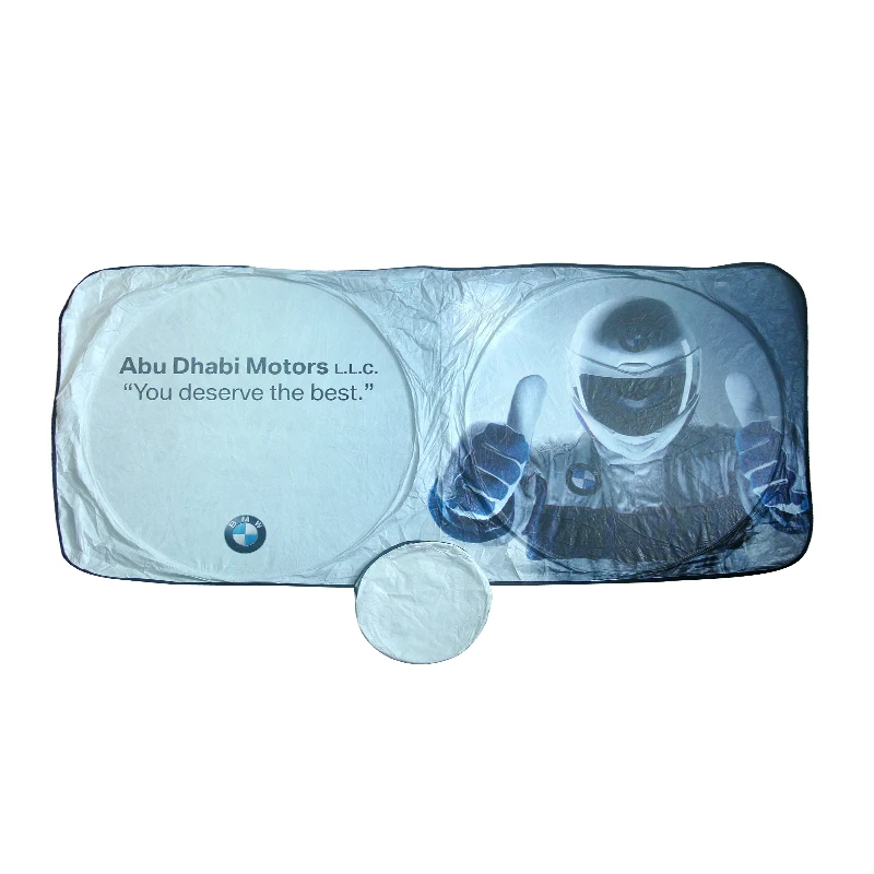 Promotional Custom foldable Printing Tyvek Car Sunshade and front Window Tyvek Car Sun Shade