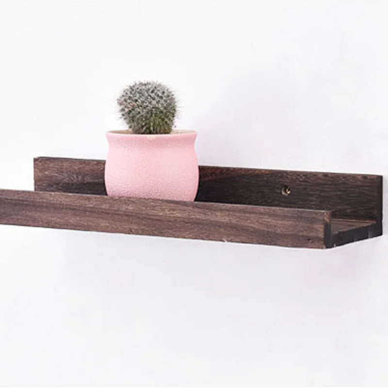 Solid Wood U-shaped Decorative Wall Shelf in Interior Antique Design Natural Living Room Furniture Modern Home Furniture