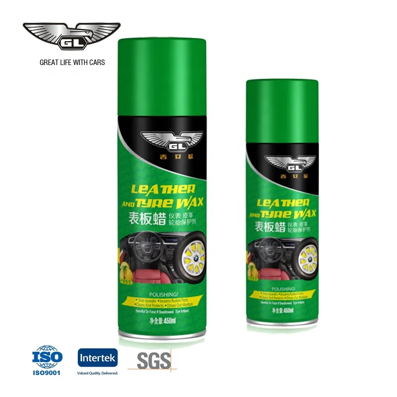 High glossy dashboard wax spray polish f1 450ml silicone dashboard leather wax
