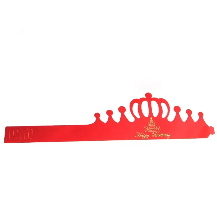 Wholesale children adult cake paper hat manufacturers custom special edition gold card birthday party crown cap