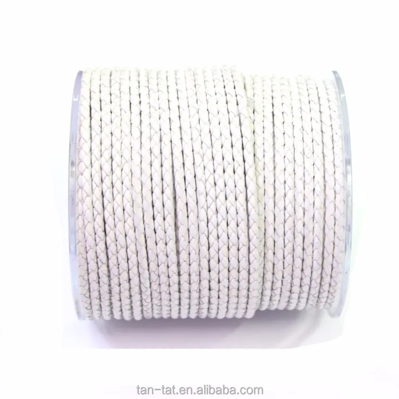 6mm Braded Leather Cord for Necklaces Jewelry and Beads