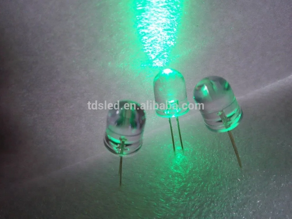 wholesale Lens Diffused green Color 10mm round led lamp