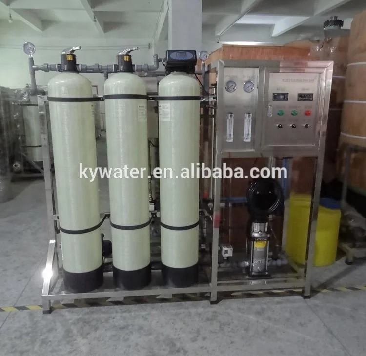 500LPH с 3 колоннами FRP, машина для очистки воды с обратным осмосом