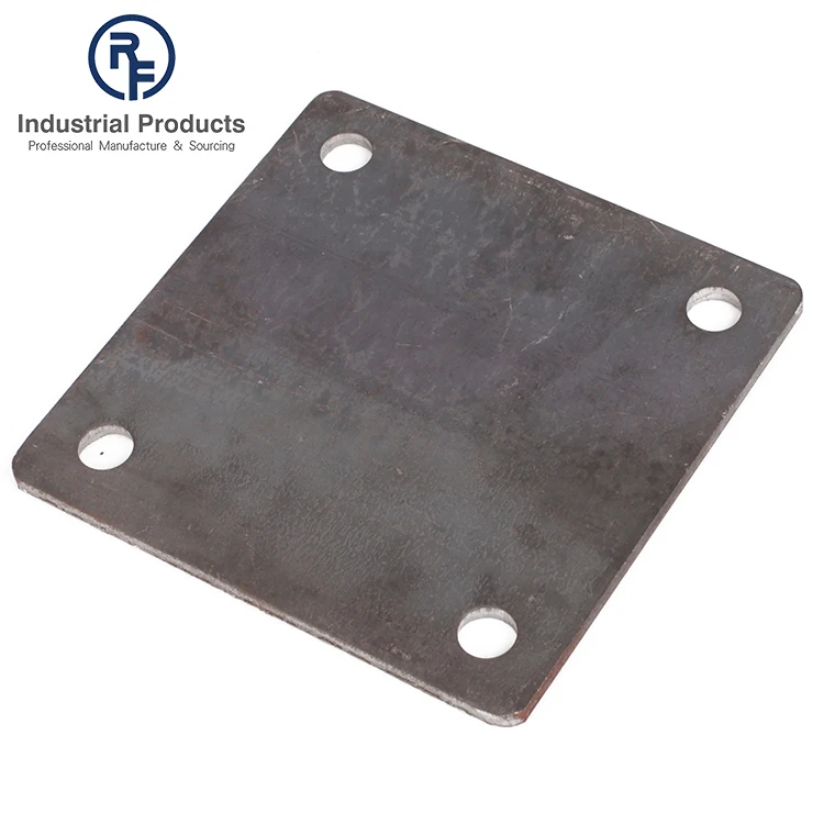 OEM Steel Square Weld on Tab Base Punch Plate with Four Holes