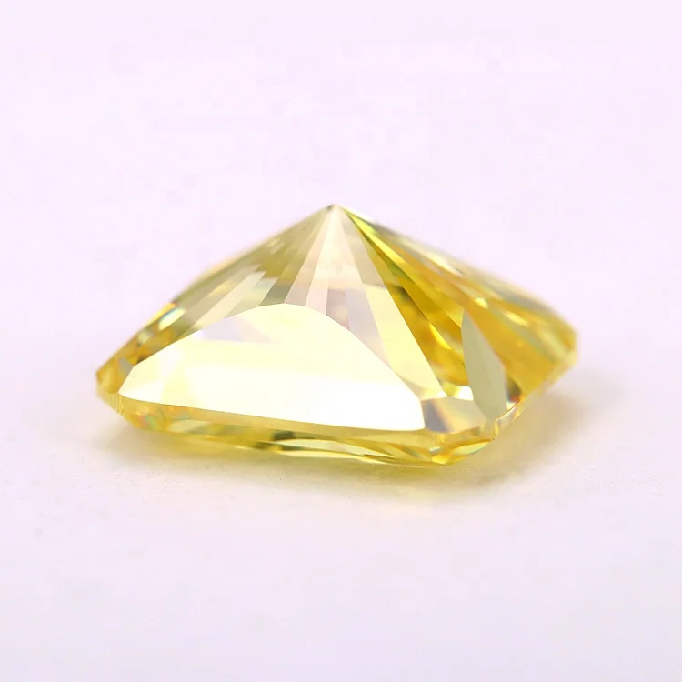 hand polish 5A grade 6x8mm loose canary yellow octangle shape radiant cut cubic zirconia stones