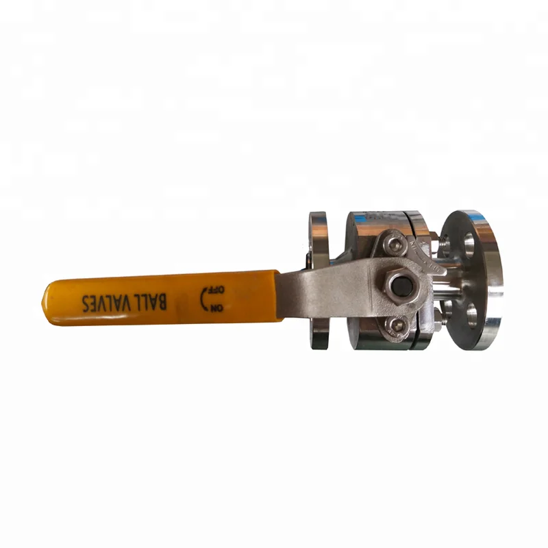 
DN15 1/2 Inch 150LB Stainless Steel 316 Body PTFE Seat 2PC Body Flange Mini Ball Valve Lever Operated Floating Ball Valve 