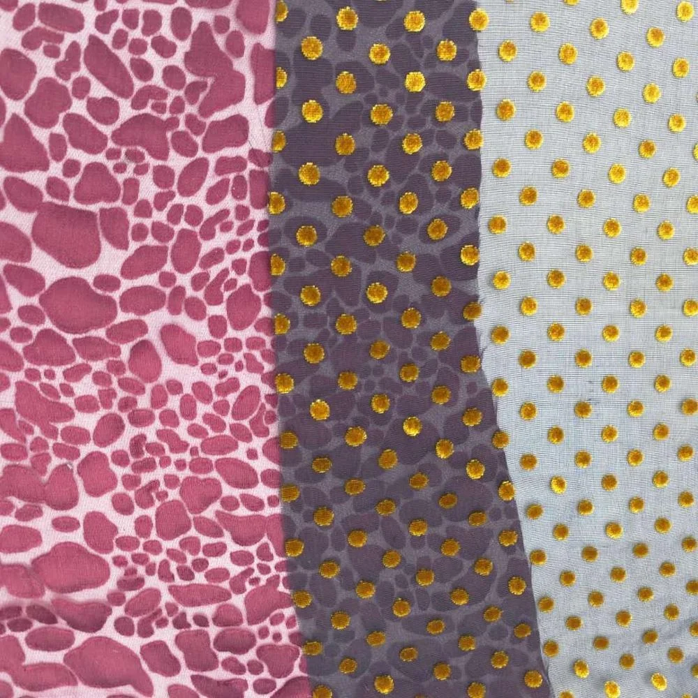 Жаккардовый поливискозный бархат с блестками для женского платья