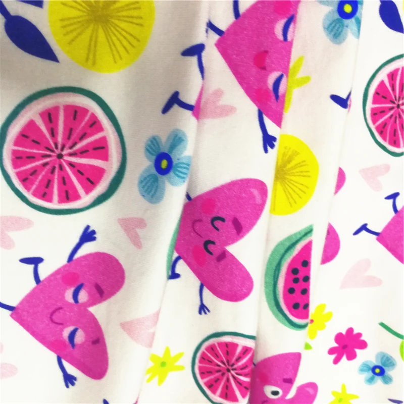 
Soften printed custom prints spandex french terry knitted baby fabric 