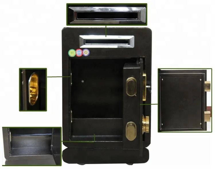 Fashion electronic digital iron cash safe drop box,safety boxes for money