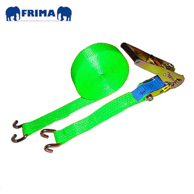 50mm 5000KGS 10M Heavy Duty Cargo Lashing Ratchet Tie Down Polyester Strap with Claw Hook