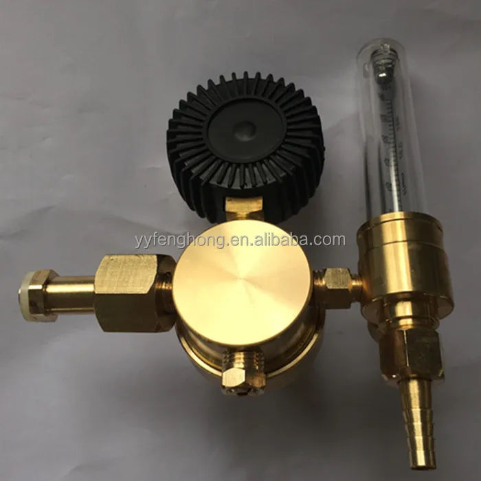 Manufacturer full brass Argon regulator for with flow
