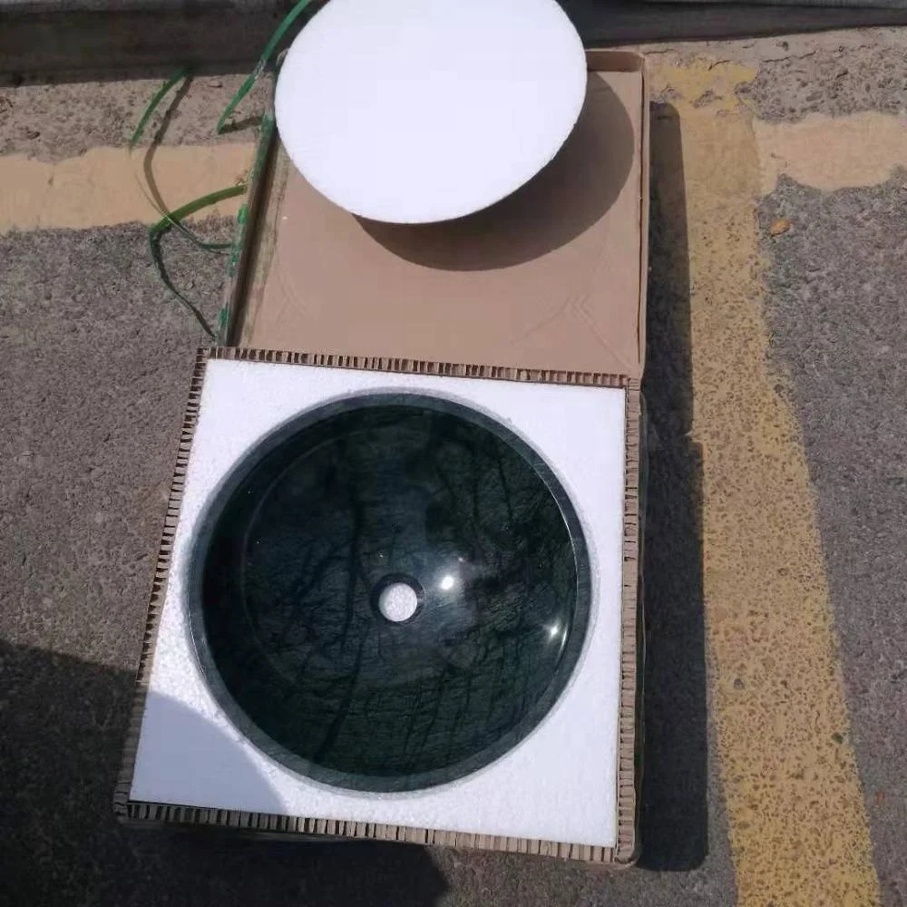 wholesale round circular shape marble bathroom wash basin
