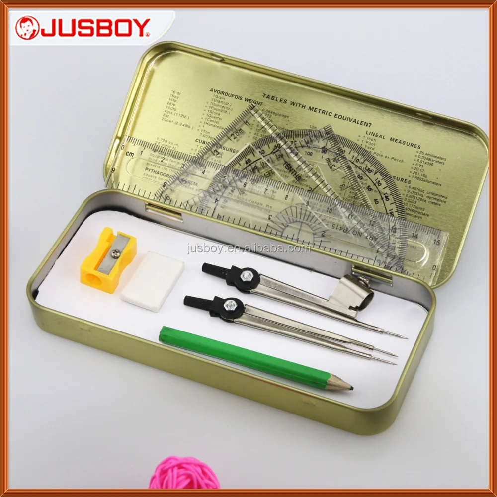 Китайские канцелярские товары наборы математических инструментов геометрической формы для