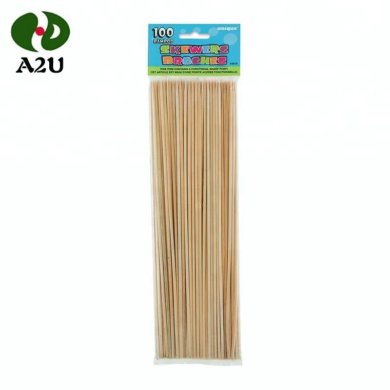 New China Suppliers Wholesale Natural Custom Promotional Long bbq Bamboo Skewers/Sticks