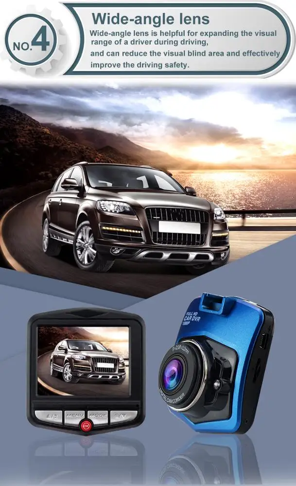 Недорогой Автомобильный видеорегистратор с экраном 2,2 дюйма, Автомобильный видеорегистратор с циклической записью, видеорегистратор с акселерометром и датчиком движения, Автомобильный видеорегистратор