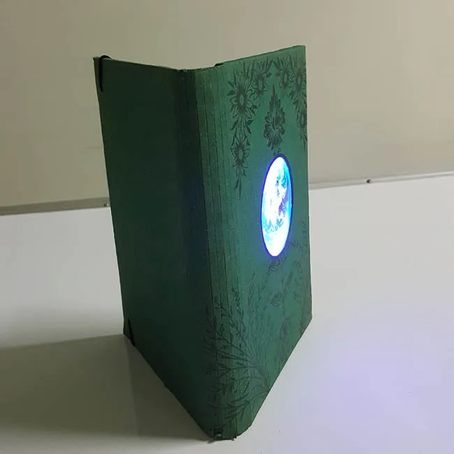 Custom shiny led light stationery personalised kids journal / diary notebook hardcover with button