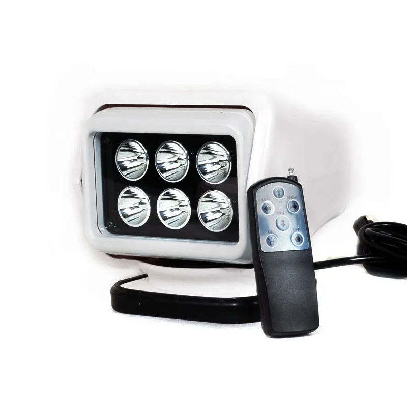 Good quality 7inch 30w remote control led search light for tower marine boat car