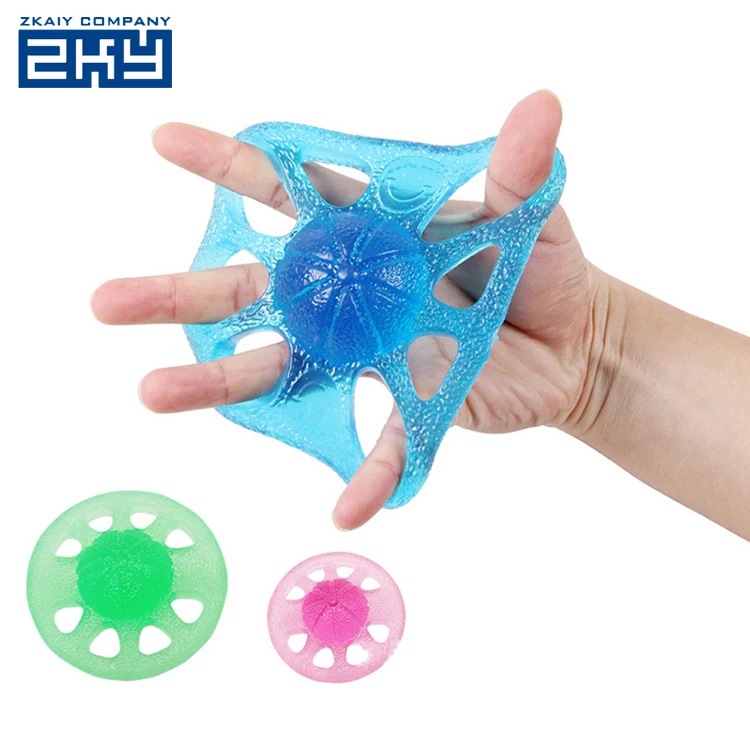 2 In 1 Squeeze Therapy Stress Ball Finger Extensor Hand Grip Exerciser