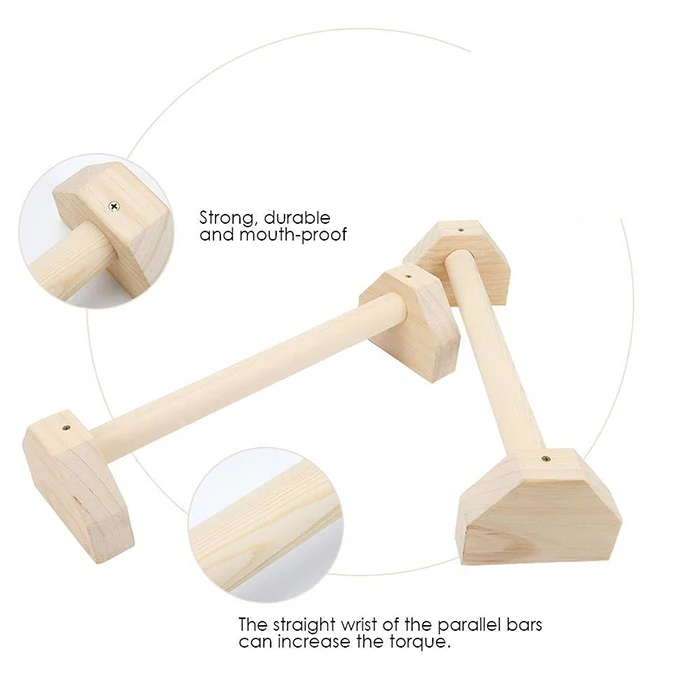 Fitness Sport Push Up Gym Exercise Training Solid Beech Wooden Paralettes Stands Push up Bars