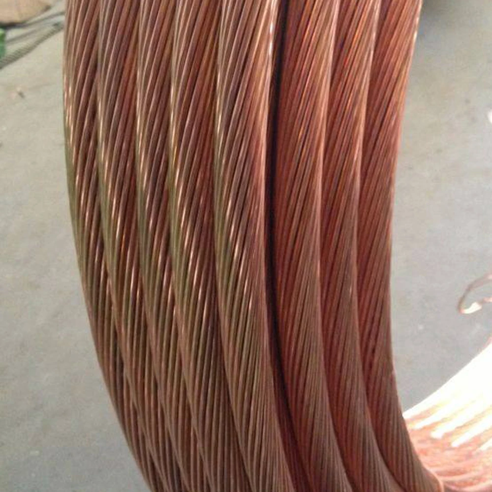 copper plated stranded steel ground round wire