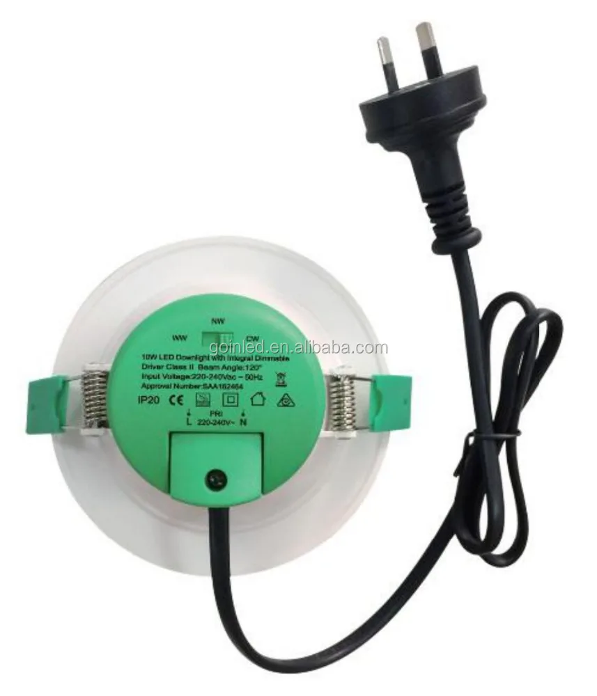 
new design 10W CCT changeable led plastic downlight Australia standard 