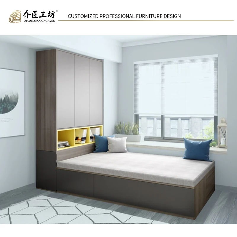 
Simple Modern Appearance Customized Board type bed Wardrobe Bed with drawers 