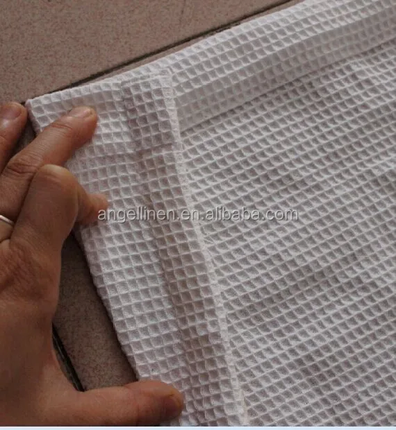 white cotton waffle towel for bath