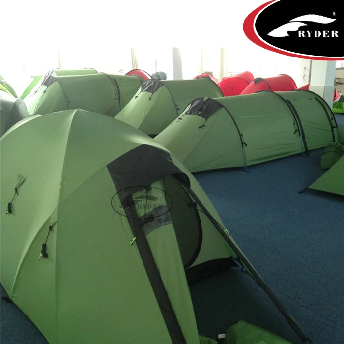 High Quality Custom Printed Tunnel Tent,Camping Double Decker Waterproof Fireproof 2 Man Tourist Tube Tent for Expedition