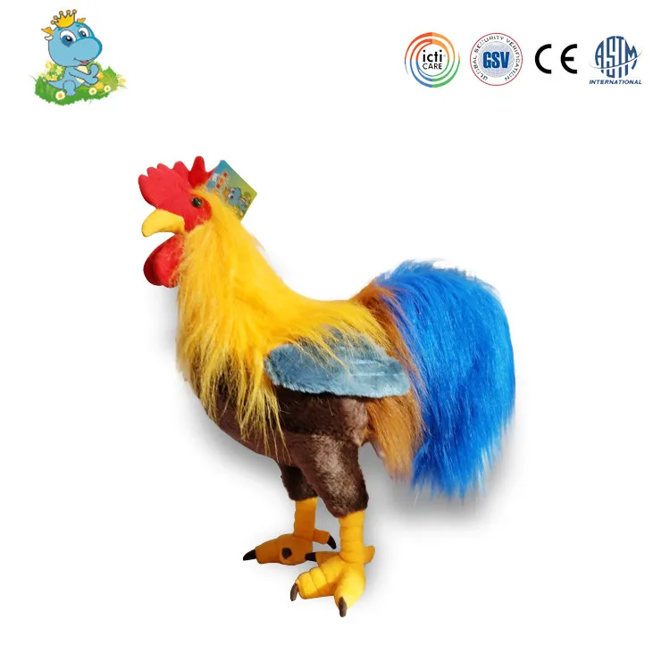 2016 new design customized lifelike stuffed plush Rooster toys for baby