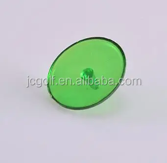 24mm clear fluorescent asserted colors plastic golf ball marker with customized logo printing on top