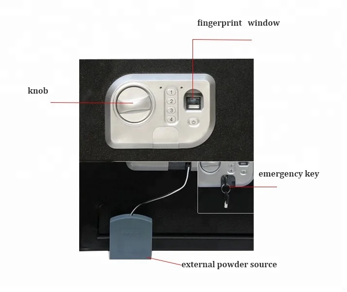 High quality fingerprint lock home top open all steel hidden wall gun safe box