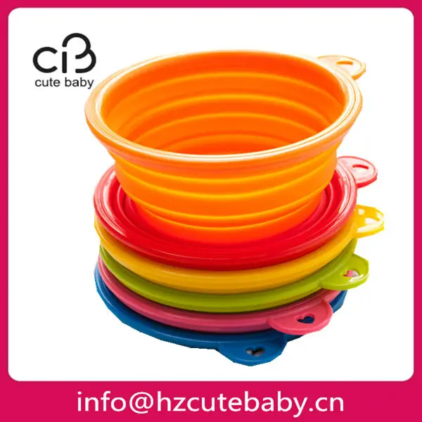 foldable silicone dog bowl