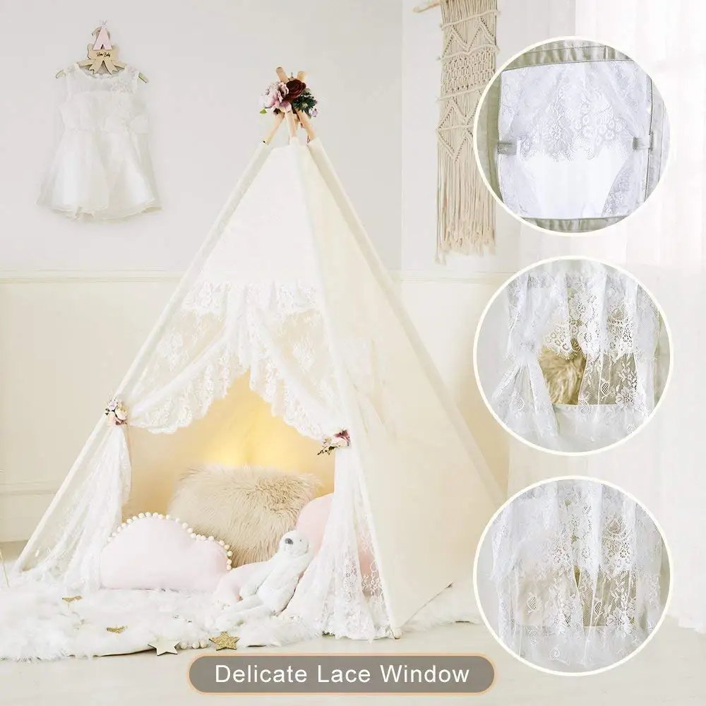 Lace Kids Teepee Children Play Tent House